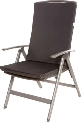 Produktbild von Stuhlkissen 1er | Sitzkissen 110x47x4cm Schwarz | gartenkissen auf rataanmöbel | stuhlkissen outdoor | sitzkissen hochlehner