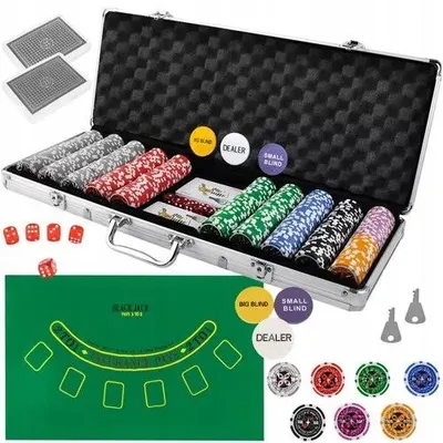 Produktbild von Malatec Poker-Set HQ 23529 mit 500 Chips Aluminiumkoffer