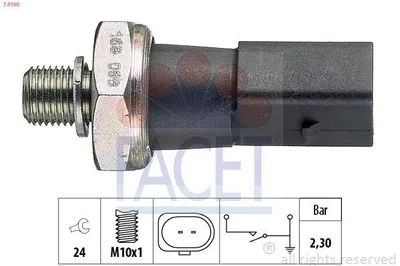 Obrázek produktu pro 1 Spínač tlaku oleje FACET 7.0190 Vyrobeno v Itálii - originální ekvivalent pro AUDI PORSCHE VW