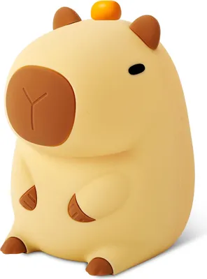 A cute, cartoonish capybara-shaped night light.