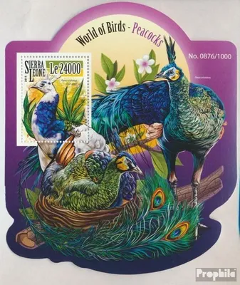 Produktbild von Briefmarken Sierra Leone 2015 Mi Block 840 (kompl. Ausg.) postfrisch Pfauen