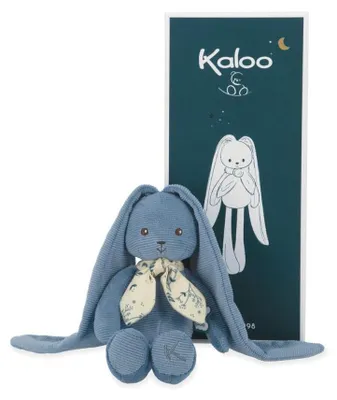Productafbeelding van Kaloo Knuffeldoekje, blauw pluche konijn, 25 cm