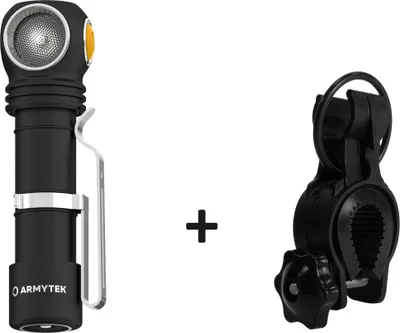 Produktbild von Armytek Wizard C2 Pro Taschenlampe warm-weiß + Fahrradhalterung ABM-01