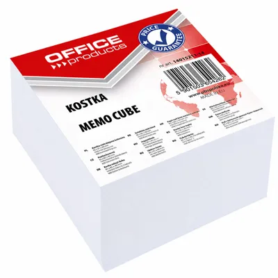 Productafbeelding van Wit Gelijmde Memokubus Kantoorproducten 85x85x40 mm