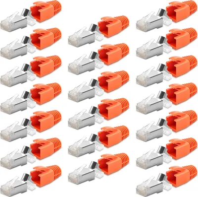 Produktbild von 20x Netzwerkstecker Netzwerk Stecker CAT7 CAT6A CAT6 RJ45 vergoldet Crimpstecker