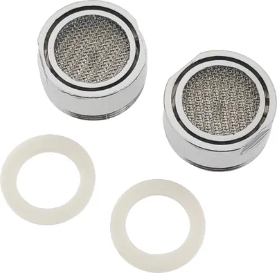 Produktbild von Klares Wasser: Wasserhahnfilter Außengewinde, 2 Stück, Schwarz – Reduziert Kalk & Schmutz für Küche/Bad