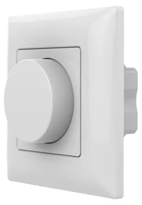 Image de Variateur LED Mural avec Bouton Rotatif 220V 360W TRIAC - Blanc