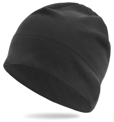 Immagine prodotto di Berretto da corsa invernale - Pile antivento - Sotto il casco - Taglia 56 - 61 cm - Nero