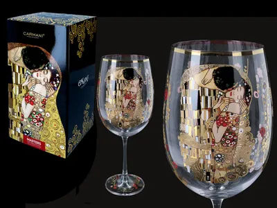 Produktbild von Weinglas - G. Klimt, Der Kuss (CARMANI)