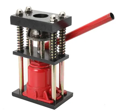Produktbild von Hydraulische Schlauchpresse - Manuelle Tischversion mit Flaschenheber - Für Hochdruck-Sprühschläuche - Edelstahl