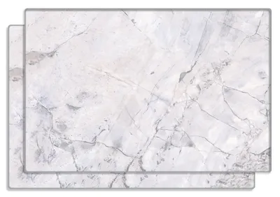 Produktbild von Wallario Frühstücksbrettchen 2er Set aus Glas, je 20 x 30 cm, mit rutschfesten Füßen, Motiv Graue Marmor-Optik