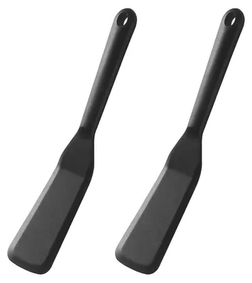Immagine prodotto di Set da 2 spatole in silicone, antiaderenti, resistenti al calore, colore nero