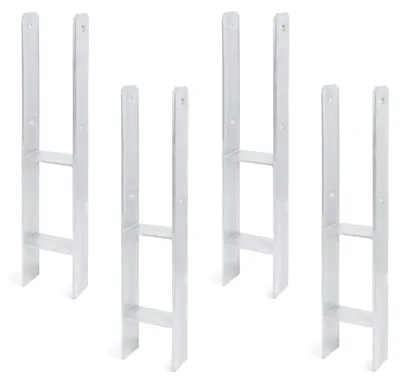 Produktbild von Alberts 4er-Set H-Pfostenträger feuerverzinkt lichte Breite 101 mm Gesamthöhe 600 mm Materialstärke 5 mm
