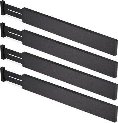 Produktbild von Famanu Ladeorganizers Set von 4 - Verstellbar von 46 bis 56 cm - Bamboe - Schwarz