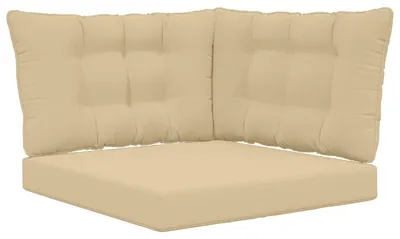 Immagine prodotto di Cuscini per divano da esterno, marca vidaXL, in poliestere, color beige, dimensioni 68,5 x 68,5 cm