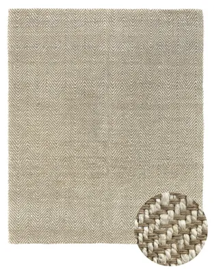 Jute-Teppich handgewebt 250x200 cm weiß