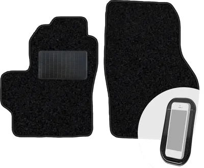 Produktbild von moto-MOLTICO Vorne Fußmatten Auto Velours Autoteppiche Schwarz Automatten Set 2-teilig passend für Mazda 3 I 2003-2009