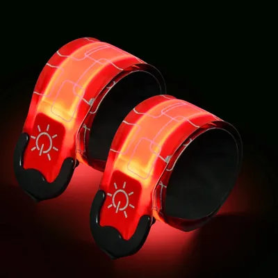 Productafbeelding van LED armbanden - 2 stuks - Oplaadbaar via USB - Reflecterend
