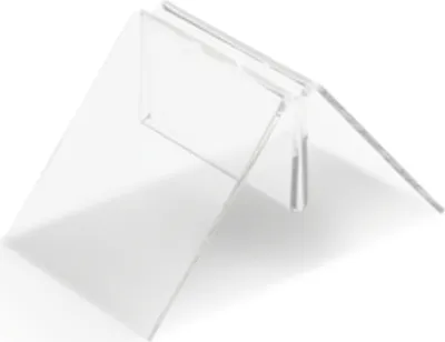 Produktbild von Prospekt- / MenÃ1/4halter glasklar Acryl glasklar, 100x45x80mm