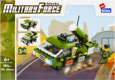 Immagine prodotto di Militaria 3in1 Veicolo militare 180 pezzi Alleblox AB3034