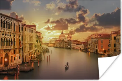 Produktbild von MuchoWow® Poster Italien - Gondel - Canal Grande 180x120 cm - Fotoplakat