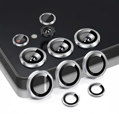 Produktbild von Kamera Linsenschutz Glas Set für Samsung Galaxy S25 Ultra Schutzglas Camera Linse Schutz Panzerfolie 9H Silber