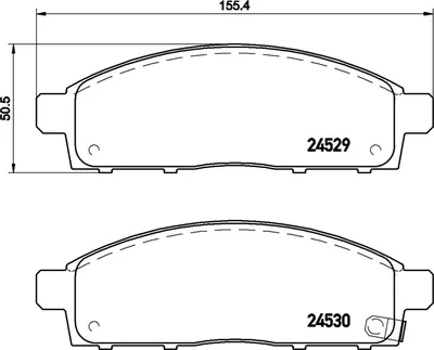 Produktbild von Brembo Bremsbelagsatz, Scheibenbremse Vorderachse P 54 038
