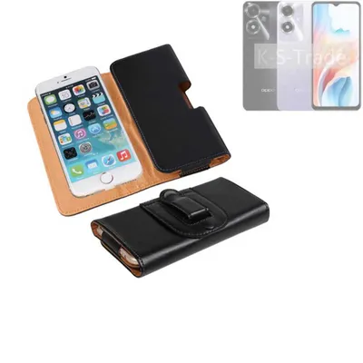 Produktbild von K-S-Trade Schützhülle Handyhülle kompatibel mit Oppo A2m Holster Gürtel Tasche Schutzhülle Handy-Tasche Smartphone Case Seitentasche schwarz 1x