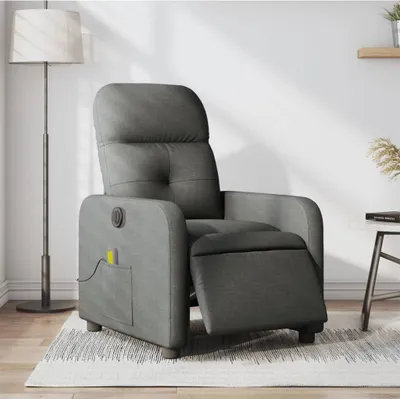 Produktbild von CLORIS Massagesessel Elektrisch - Dunkelgrau Stoff - Fernsehsesel LL0000254832