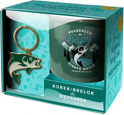 Produktbild von Geschenkset: Tasse und Schlüsselanhänger mit Fischmotiv