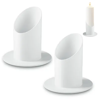 Immagine prodotto di Elzusha - Candeliere in metallo per matrimoni e feste, bianco