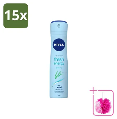Produktbild von 15 x Nivea Deodorant Spray Fresh Energy - 150 ml - Sparpackung - 15 Stücke