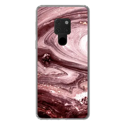 Produktbild von MuchoWow® Handyhülle Schutzhülle Hülle für Huawei P40 Lite Marmor - Gold - Rosa Silikon Softcase Handy Hülle - Handy