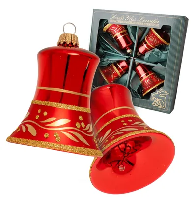 Image de Solidchoice - Décorations de Noël en verre en forme de cloches - Lot de 4