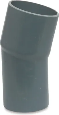 Produktbild von Mega Bogen 15° PVC-U Ø 90 mm Klebemuffe x Klebestutzen 12,5 bar, grau
