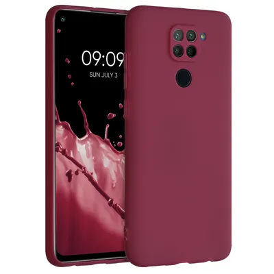 Produktbild von kwmobile Handyhülle kompatibel mit Xiaomi Redmi Note 9 Hülle - Handy Case aus weichem Silikon in Bordeaux Violett