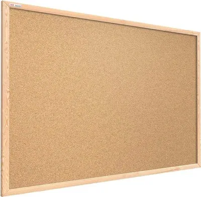 Produktbild von Famanu Kork-Pinnwand mit Holzrahmen 120 x 90 cm - Multifunktionales Memoboard für Zuhause und Büro