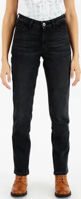 Produktbild von Rokker Tech Mid Straight Damen Motorradjeans, schwarz, Long 31