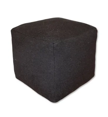 Immagine prodotto di Poufs&Pillows Pouf quadrato - Realizzato a mano - Marrone - In lana e cotone - Pouf in tessuto - 40x40x35 cm