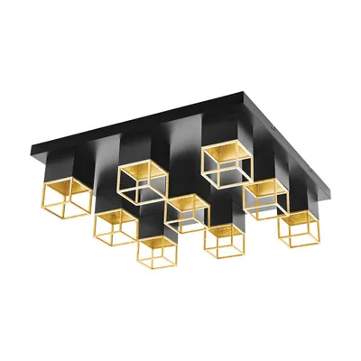 Produktbild von EGLO 97732, 9 Glühbirne(n), GU10, 400 lm, Schwarz, Gold