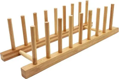 Productafbeelding van Famanu bamboe serviesrek – organizer voor snijplanken en deksels – 8 vakken