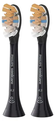 Produktbild von Philips Sonicare A3 Premium All-in-One Ersatzbürstenköpfe 2er-Pack, schwarz