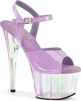 Produktbild von ADORE-709HT Pleaser High Heels Plateausandaletten lavendel holographisch getönt