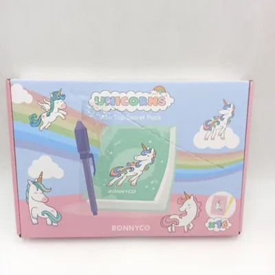 Produktbild von BONNYCO UV Stift und Notizbuch Einhorn 16 Stück Mitgebsel Kindergeburtstag