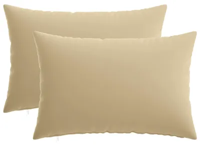 Image de vidaXL, 2 housses de coussin, HEERLEN, beige, 50 x 80 cm, polyester