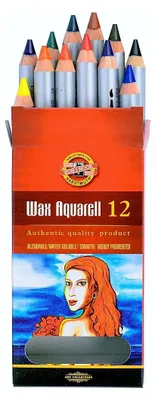Produktbild von 12er Pack Wachsaquarell Farbstifte