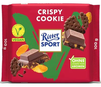 Produktbild von Ritter Sport Vegan Crispy Cookie 100g