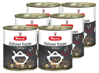 Image de Soupe de poulet Menzi Délicatesse extra concentrée 800ml 6er Pack