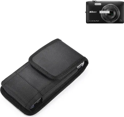 Produktbild von Holster Gürteltasche kompatibel mit Nikon Coolpix S3500 Holster Gürtel Tasche wasserabweisend Handy Hülle Schutz Hülle Outdoor schwarz K-S-Trade