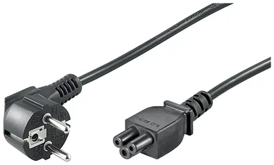 Zdjęcie produktu dla goobay styk uziemiający/urządzenie C5 kabel sieciowy 1,8 m czarny